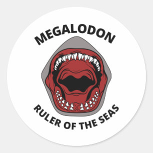 Megalodon Classic Round Sticker