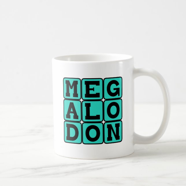 Megalodon, Extinct Species of Shark Coffee Mug (Right)