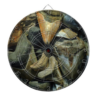 Megalodon Fossil Shark Teeth Dartboard