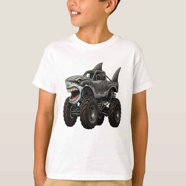 Megalodon Monster Truck  T-Shirt (Front)