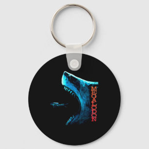 Megalodon Primeval Shark Dorsal Fin Teeth Ocean Pr Keychain