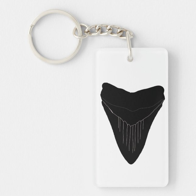 Megalodon Shark Tooth Key Chain (Front)