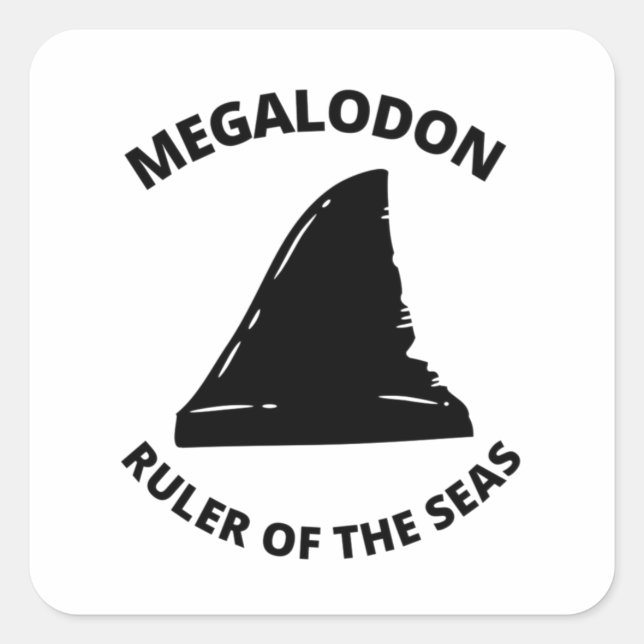 Megalodon  square sticker (Front)