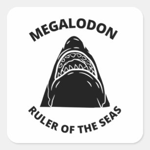 Megalodon  square sticker