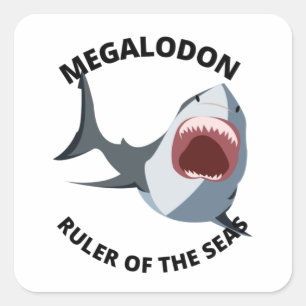 Megalodon   square sticker
