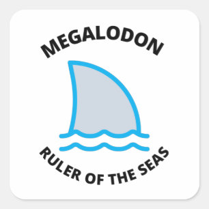 Megalodon  square sticker