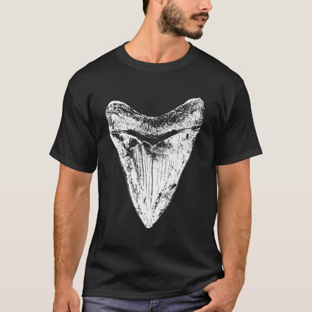 Megalodon Tooth Shark Meg Sharks Fossil Th T-Shirt (Front)