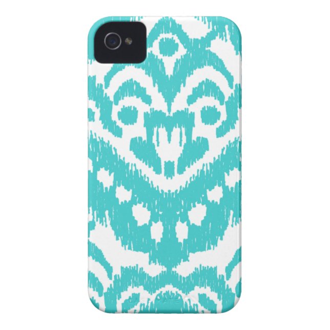 Megan Adams Zig Zag Ikat- turquoise Case-Mate iPhone Case (Back)