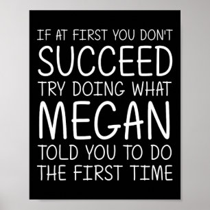 Megan Gift Name Personalized Birthday Funny Christ Poster