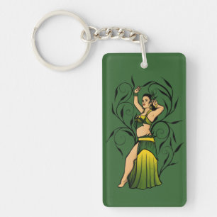 Megan Green Belly Dancer Keychain