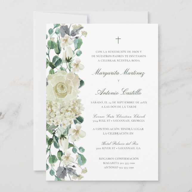 Megan Invitacion de Boda Cristiana Wedding  Invitation (Front)