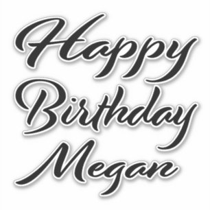 Megan Nom Prénom Anniversaire de Black Sticker