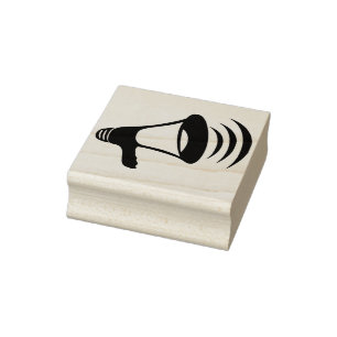 megaphone art stamp