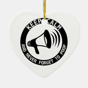 Megaphone: Keep Calm And Never Forget Ceramic Ornament