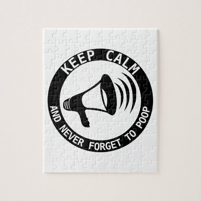 Megaphone: Keep Calm And Never Forget Jigsaw Puzzle (Vertical)