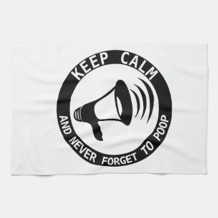 Megaphone: Keep Calm And Never Forget Kitchen Towel