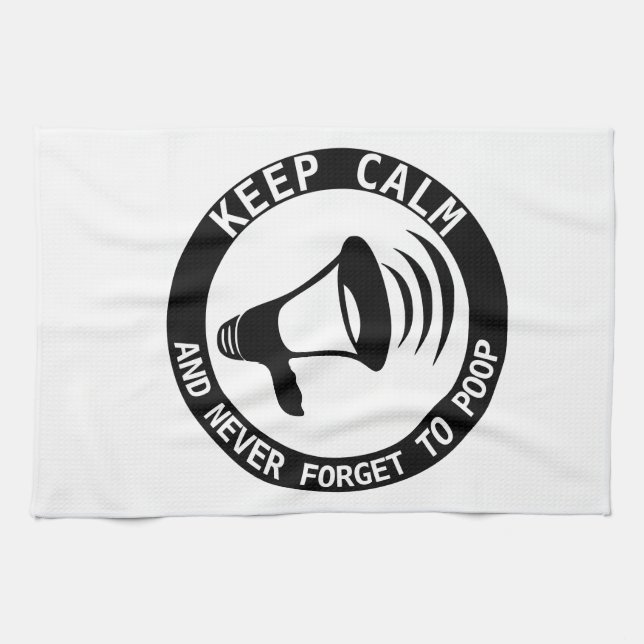 Megaphone: Keep Calm And Never Forget Kitchen Towel (Horizontal)
