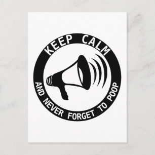 Megaphone: Keep Calm And Never Forget Postcard