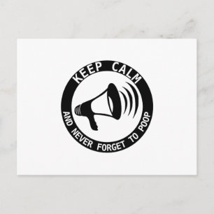 Megaphone: Keep Calm And Never Forget Postcard