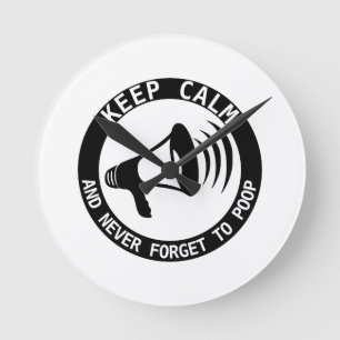 Megaphone: Keep Calm And Never Forget Round Clock