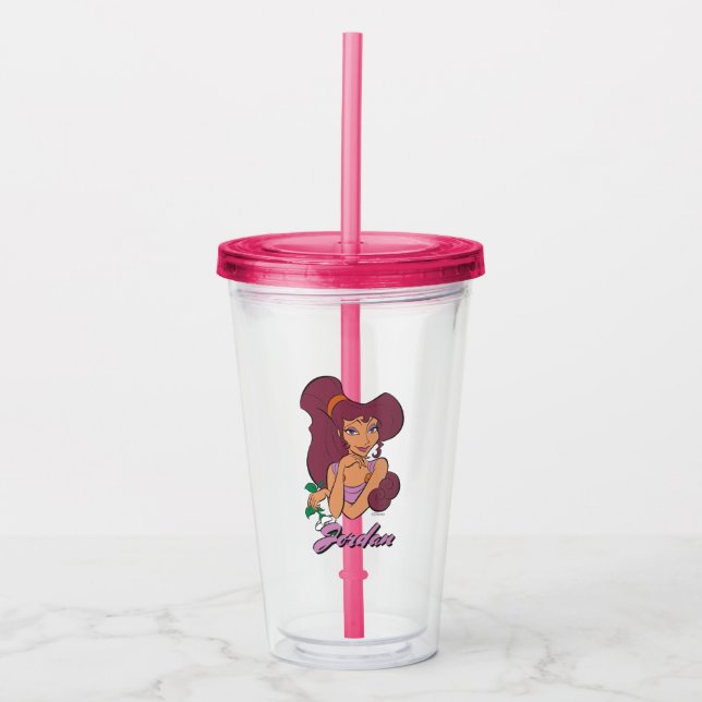 Megara Goddess at Heart Acrylic Tumbler (Front)