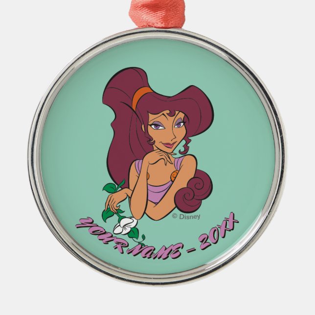 Megara Goddess at Heart Metal Ornament (Front)