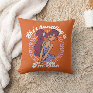 Megara - She's Handling It, I'm She Throw Pillow