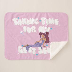Megara - Taking Time For My Best Self Sherpa Blank Sherpa Blanket