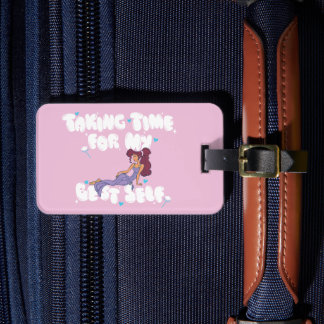 Megara - Taking Time For My Best Self Square Stick Luggage Tag