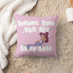 Megara - Taking Time For My Best Self Throw Pillow
