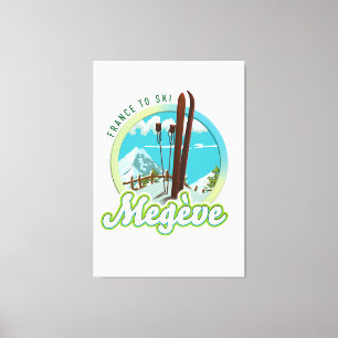 Megève france ski logo canvas print