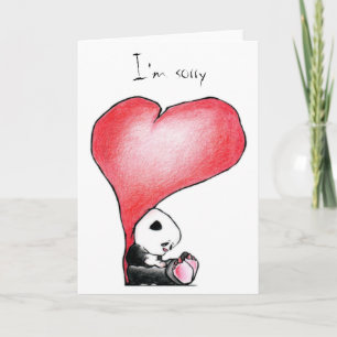 Megg: The cute panda - heart, I'm sorry, card