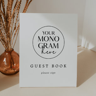 MEGHAN Monogram Minimal Wedding Guest Book Sign