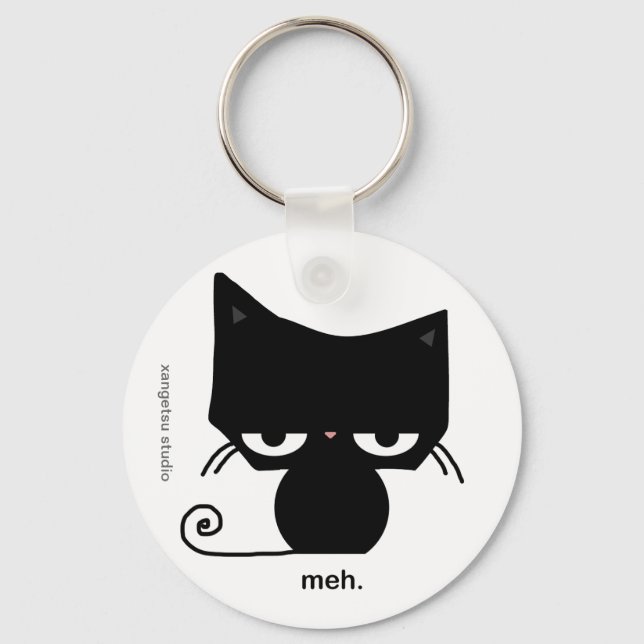 Meh Cat Keychain (Front)