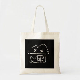 meh funny face emoji tote bag