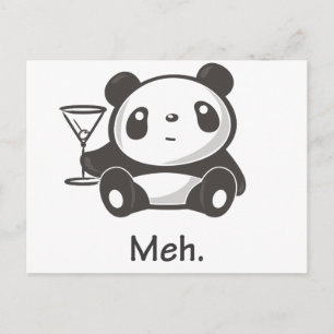 Meh Panda Postcard