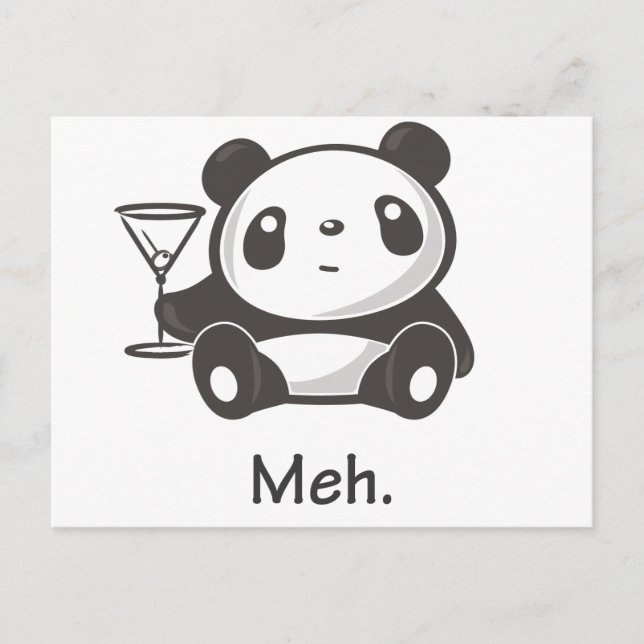 Meh Panda Postcard (Front)