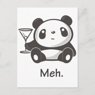 Meh Panda Postcard