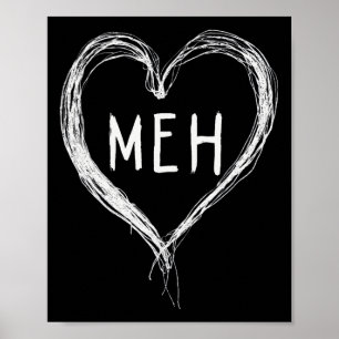 Meh Valentines Anti Valentines Day Singles Poster