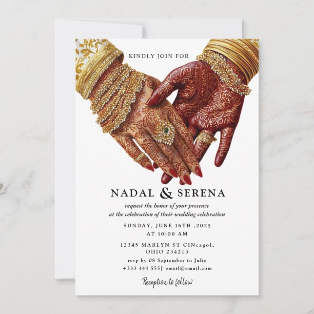 mehandi wedding Invitation (Front)
