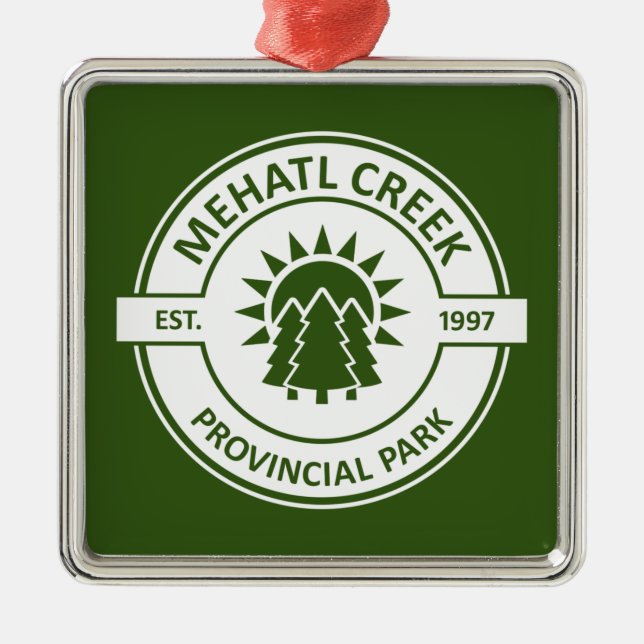 Mehatl Creek Provincial Park Sun Trees Metal Ornament (Front)
