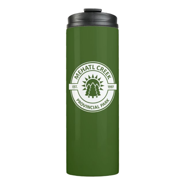 Mehatl Creek Provincial Park Sun Trees Thermal Tumbler (Front)