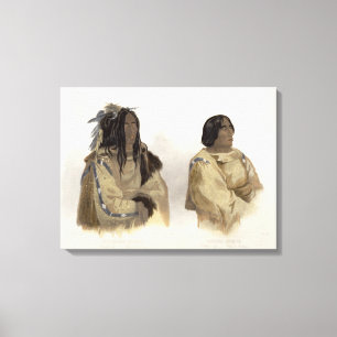 Mehkskeme-Sukahs, Blackfoot Chief and Tatsicki-Sto Canvas Print