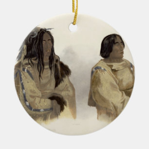 Mehkskeme-Sukahs, Blackfoot Chief and Tatsicki-Sto Ceramic Ornament