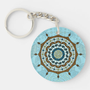 Mehndi Fantasy Copper Acrylic Keychain