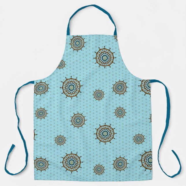 Mehndi Fantasy Copper All-Over Print Apron (Front)