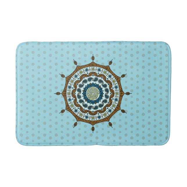 Mehndi Fantasy Copper Bath Mat (Front)