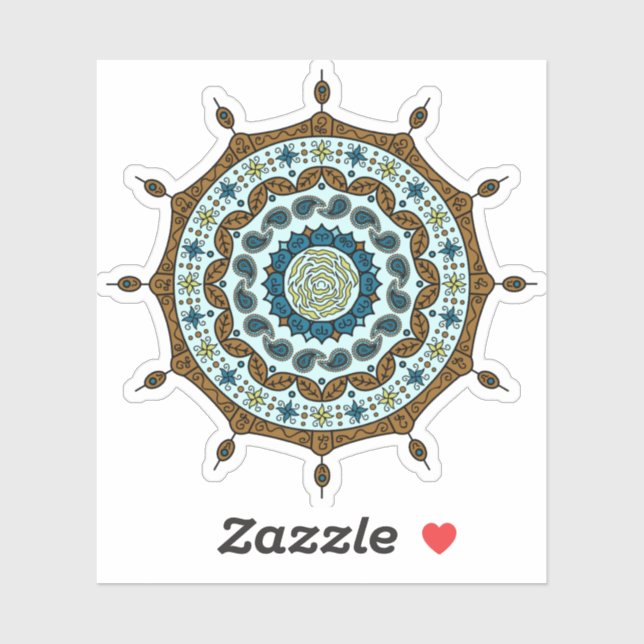 Mehndi Fantasy Copper Contour Sticker (Sheet)