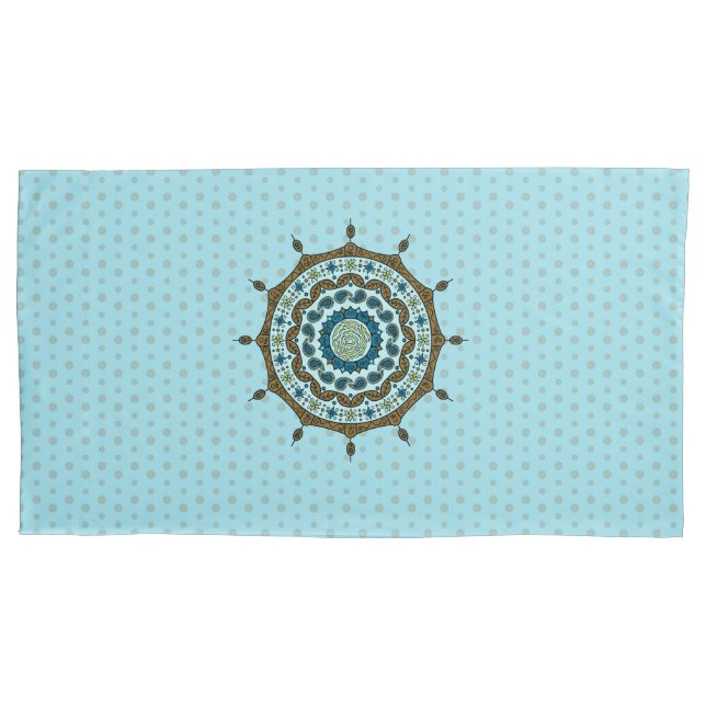 Mehndi Fantasy Copper Pillow Case (Front)