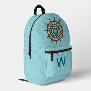 Mehndi Fantasy Copper Printed Backpack